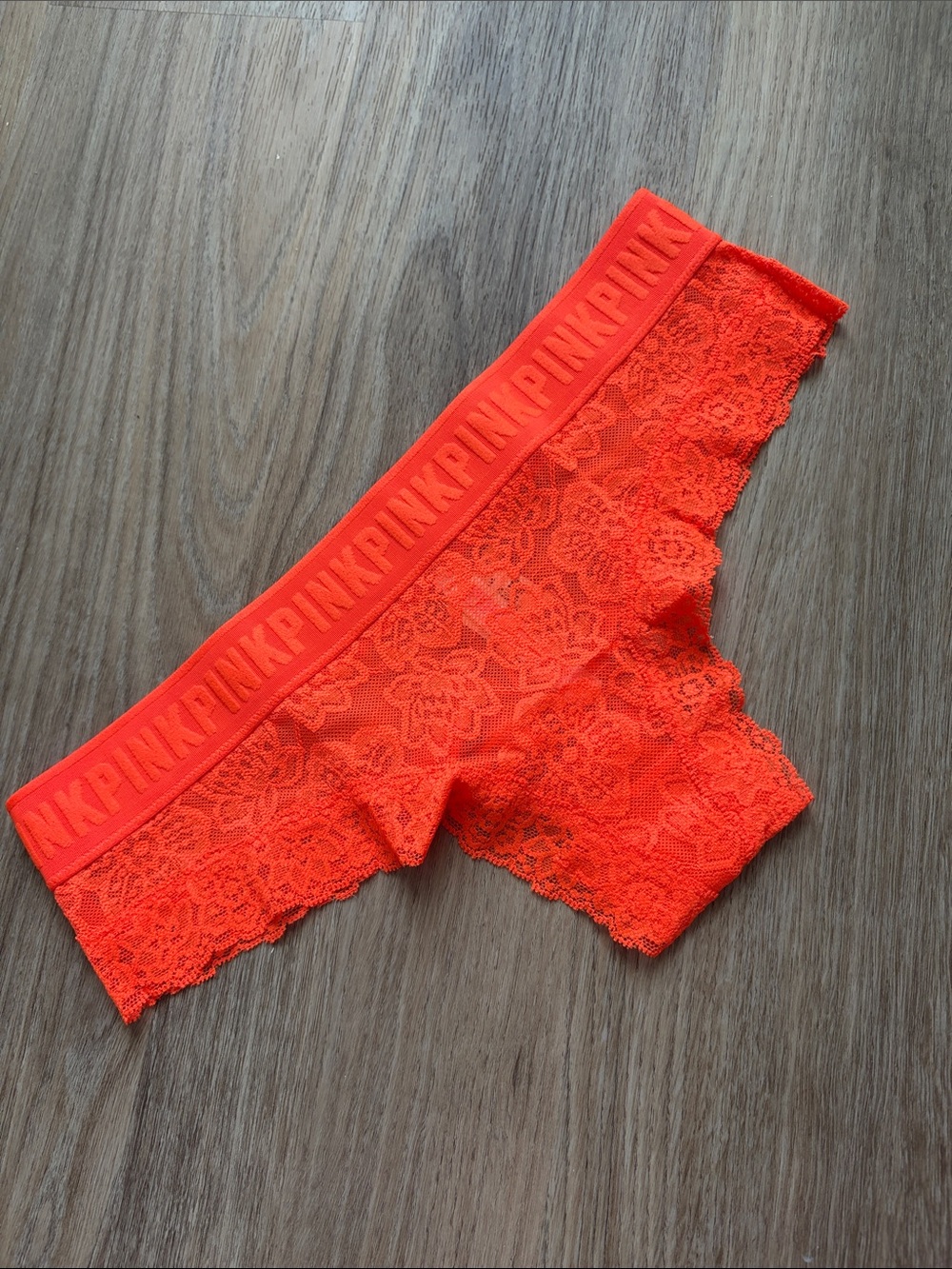❤️$13 NWT 2019 Victoria's Secret Orange Lace Cheekster